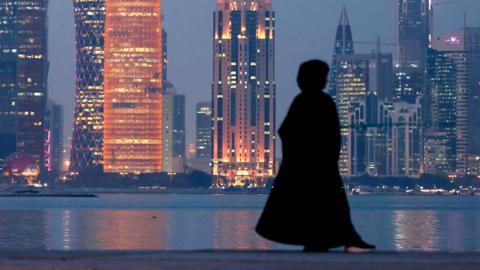 Stock image of a person in Qatar
