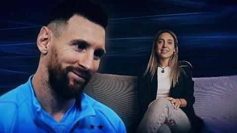 Sofi Martinez and Lionel Messi