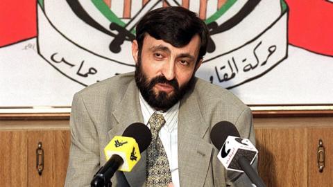 File photo from 23 September 1999 showing Imad al-Alami at a news conference in Beirut, Lebanon