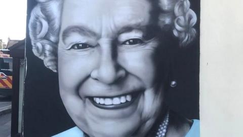 Mural of Queen Elizabeth II