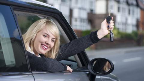 young female driver