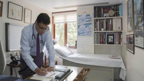 Dr Zarir Udwadia at his clinic