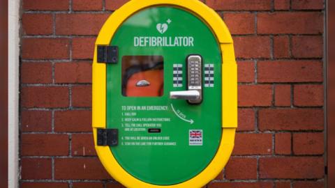 An emergency external defibrillator