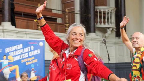 an athlete at the opening ceremony