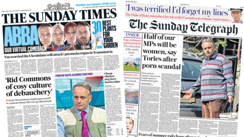 Sunday Times and Sunday Telegraph front pages