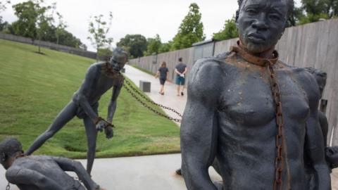 A monument to slaves in Montgomery, Alabama