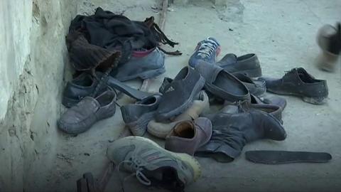 Shoes at the scene of Kabul bombing