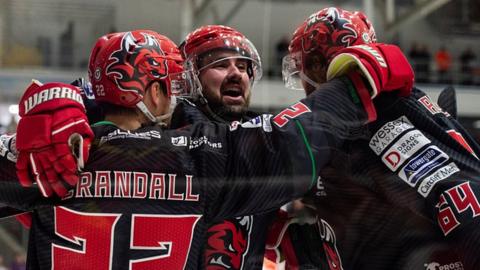 Cardiff Devils players celebrate