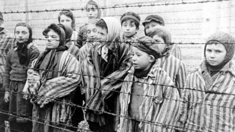 Child survivors at Auschwitz