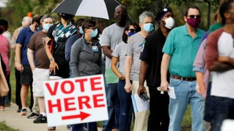 Line of voters