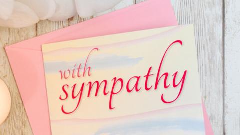 Stock image of a sympathy card