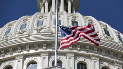 US flag at half-mast over the White House after John McCain's death