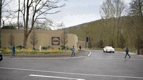 Proposals of the new Lidl store in Larkhall