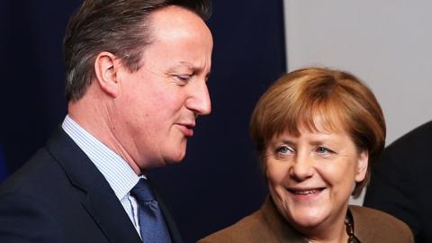 David Cameron and Angela Merkel