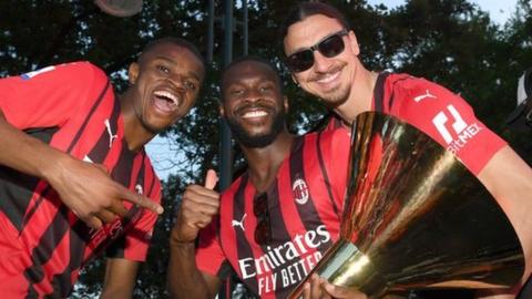 Pierre Kalulu, Fikayo Tomori and Zlatan Ibrahimovich