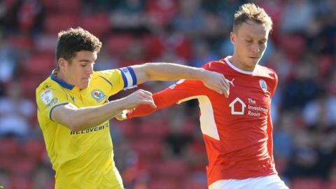 Barnsley skipper Cauley Woodrow was well marshalled by Blackburn's defence