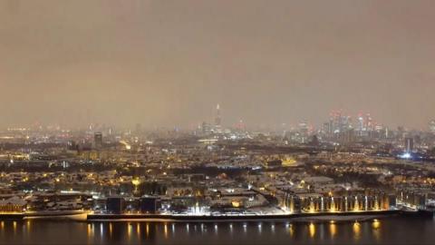 London's snowy skyline