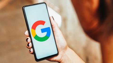Google logo on a mobile phone
