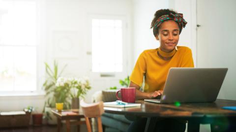 Woman on computer