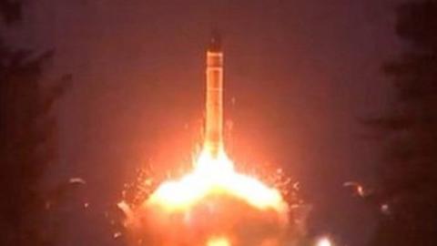 A still image from video, released by the defence ministry, shows a Yars intercontinental ballistic missile