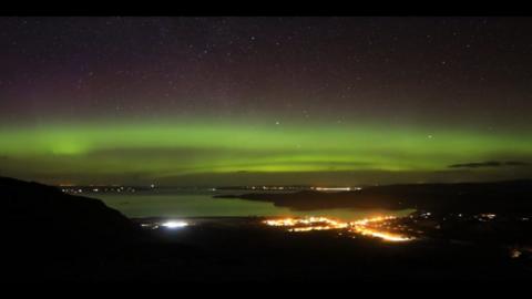 The Aurora Borealis was spotted across parts of Scotland