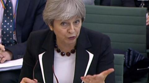 Prime Minister Theresa May gives evidence to the Commons Liaison Committee in Portcullis House, London