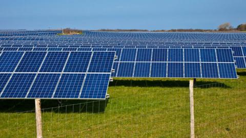 Stock solar farm image