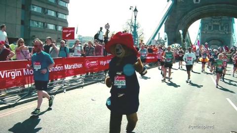 From Big Ben to Paddington, runners dressed up in a variety of costumes for a sweltering London marathon.