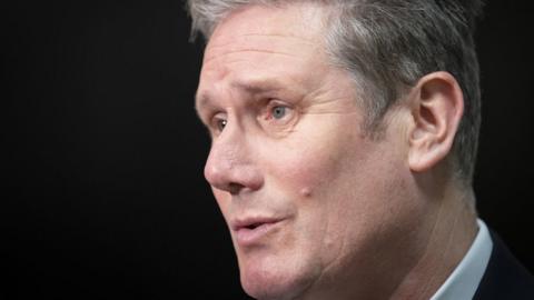 Labour leader Keir Starmer during a visit to