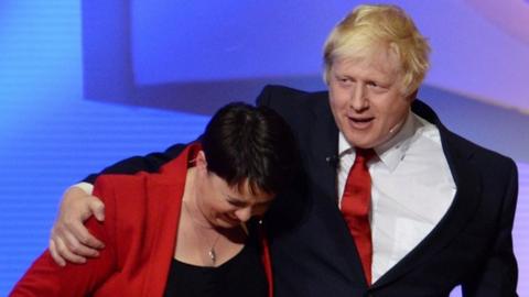 Ruth Davidson and Boris Johnson