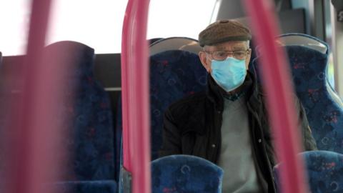Man on bus