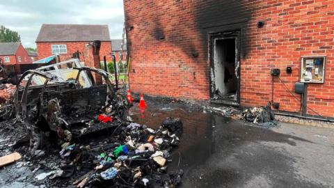 Damage caused by a fire