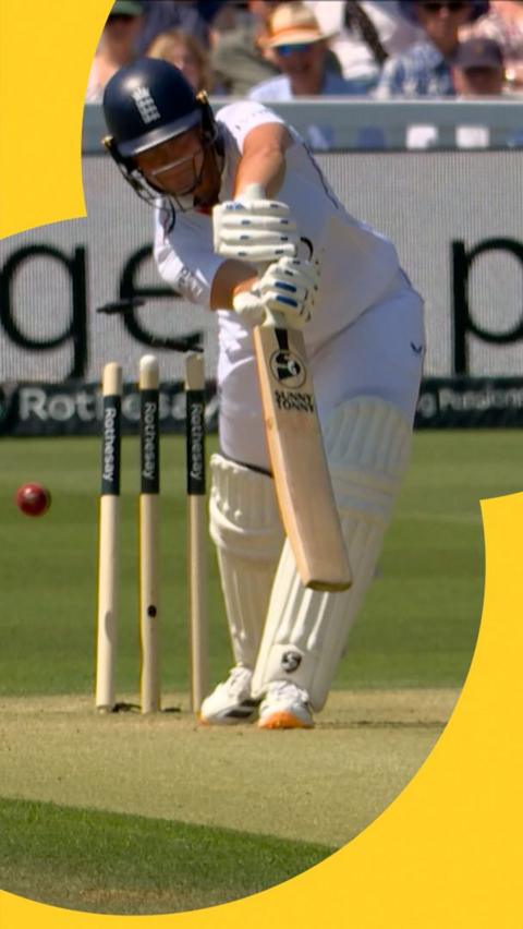 Alice Capsey getting bowled 