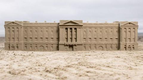 Buckingham Palace sandcastle