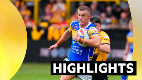 Leeds' Ash Handley runs with the ball