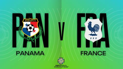Panama versus France match graphic