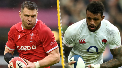 A split picture of Dan Biggar and Courtney Lawes