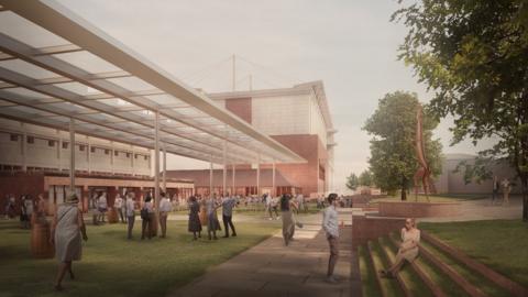 Artist's impression of the racecourse plans