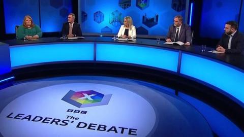The five party leaders took part in the BBC debate