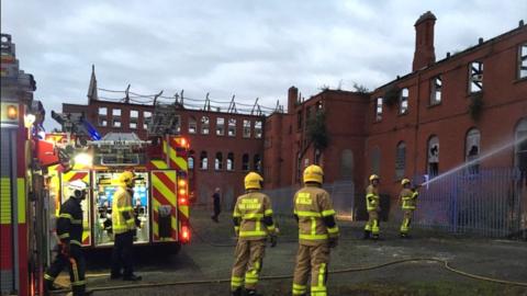 Dublin Fire Brigade at scene on Saturday morning