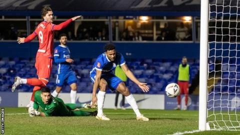 Birmingham City defender Auston Trusty scores an own goal in extra time against Blackburn