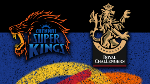 Chennai Super Kings v Royal Challengers Bangalore badge graphic