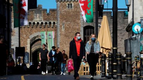 People walking in Cardiff