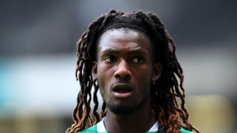 Ibrahim Cissoko playing for Plymouth in a pre-season friendly in 2024