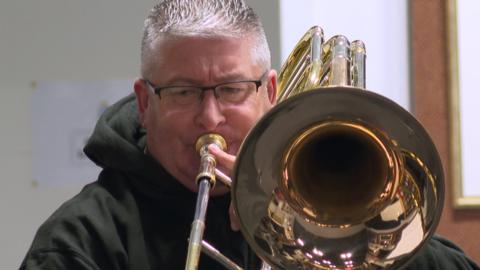 Charlie Farren is a trombonist and the chairman of Whitburn Band