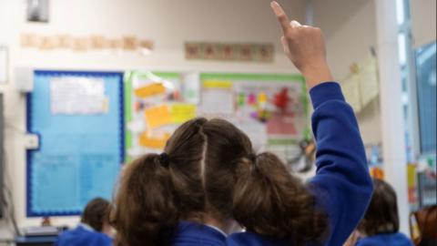 Schoolchildren in a classroom