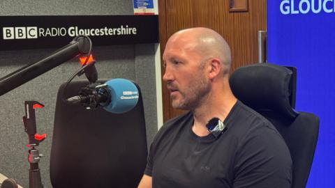 George Skivington in the Radio Gloucestershire studio