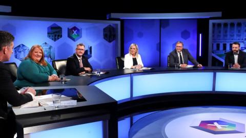 Northern Ireland's political leaders went head-to-head on Tuesday night