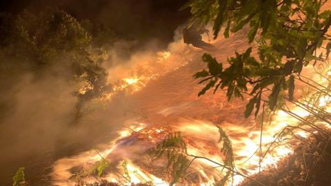 Fire in Bamford Edge