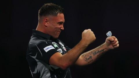 Gerwyn Price celebrates